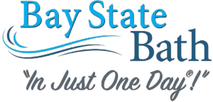 Bay State Bath "in just one day!" logo