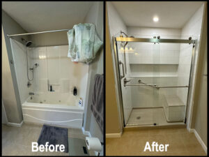 Scanlon bathroom remodels before and after by Bay State Bath in MA & Rhode Island.
