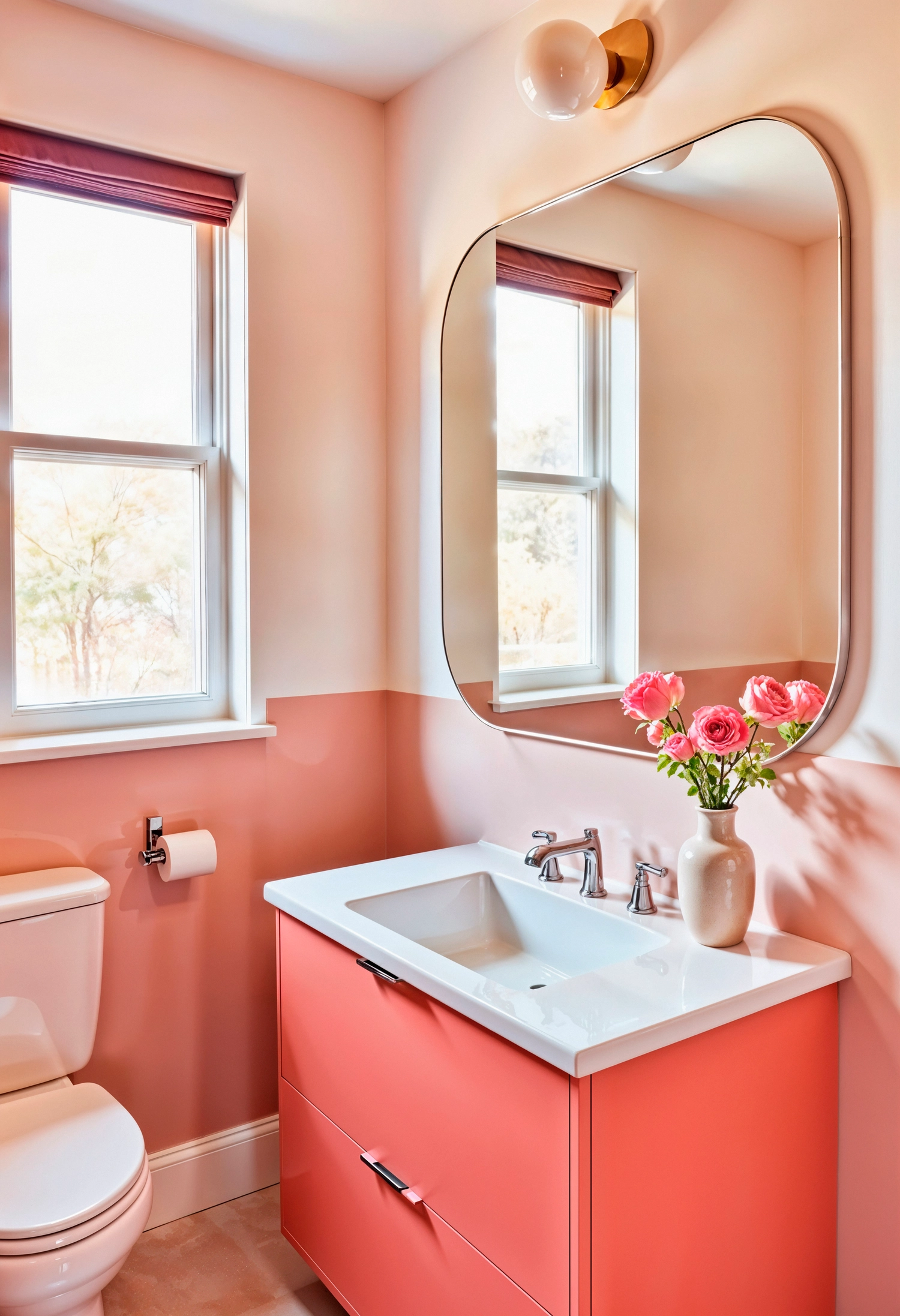 A spacious remodeled bathroom in a Weymouth, MA home with a freestanding tub.