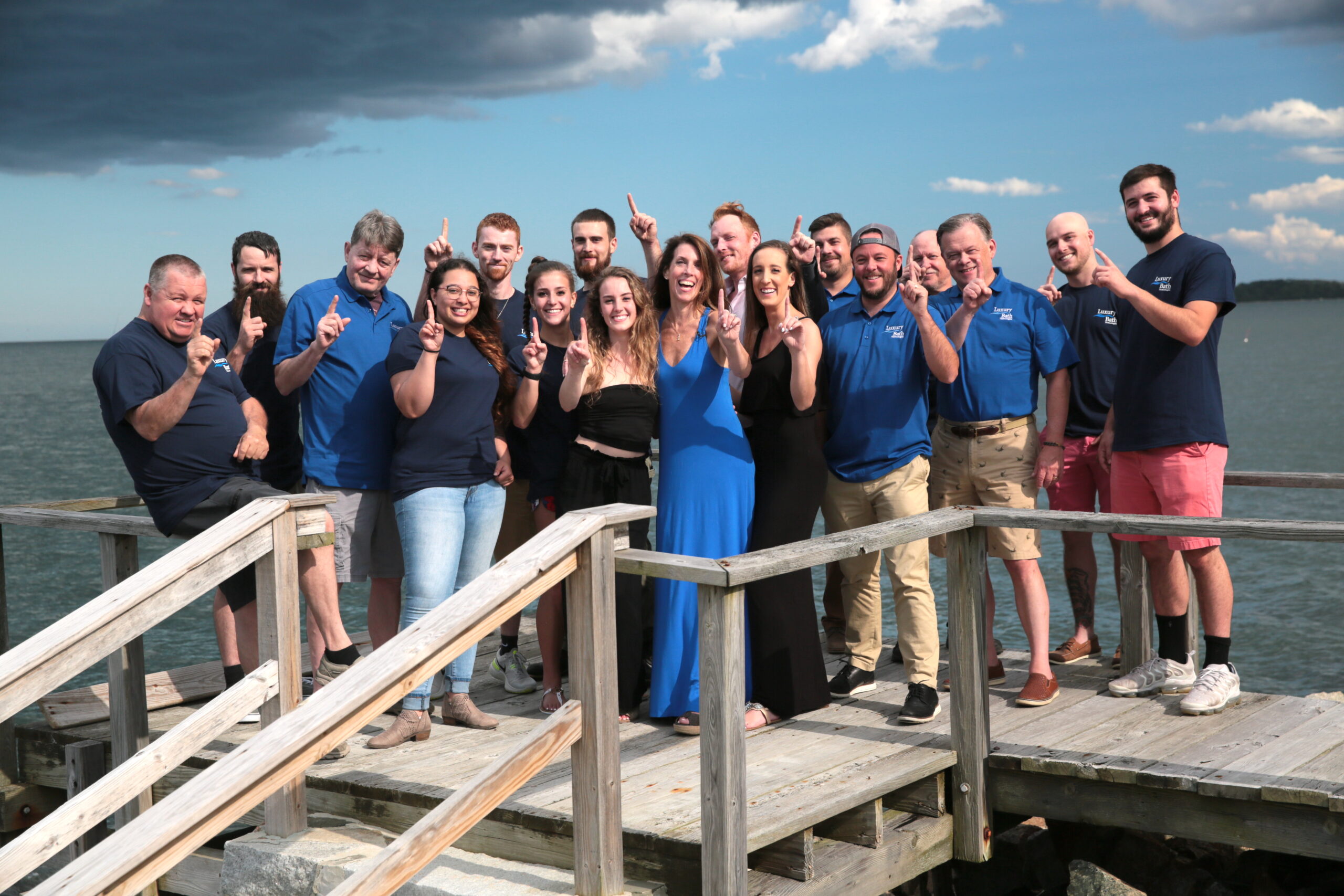 A picture of the smiling team at Bay State Bath